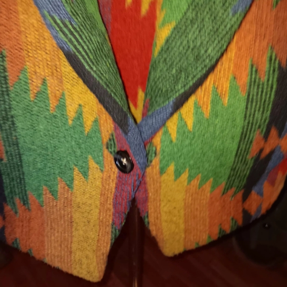 Designs By Julie Colorful Geometric Women's Jacket - Picture 2 of 6